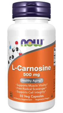 Picture of NOW L-Carnosine, 500 mg, 50 vcaps