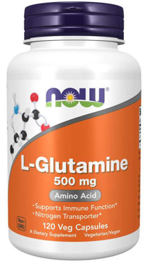 Picture of NOW L-Glutamine, 500 mg, 120 vcaps