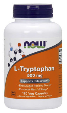 Picture of Now L-Tryptophan, 500 mg, 120 vcaps