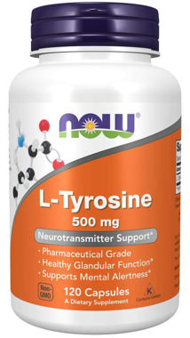 Picture of NOW L-Tyrosine, 500 mg, 120 caps