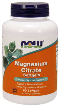 Picture of NOW Magnesium Citrate Softgels, 90 softgels