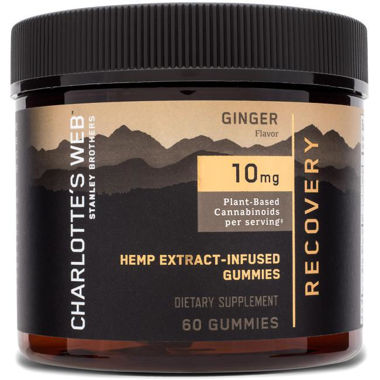 Picture of Charlotte's Web Hemp Extract Infused Gummies Recovery, 10 mg, Ginger, 60 gummies