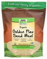 Picture of NOW Organic Golden Flax Seed Meal, 22 oz