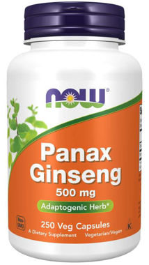 Picture of NOW Panax Ginseng, 500 mg,  250 vcaps
