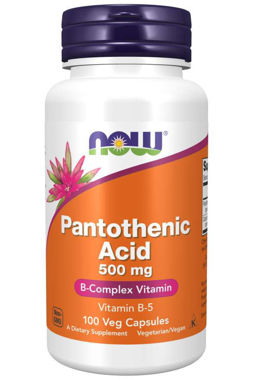 Picture of NOW Pantothenic Acid, 500 mg, 100 vcaps