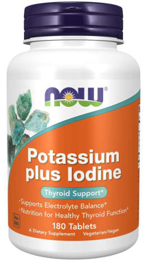 Picture of NOW Potassium plus Iodine, 180 tabs