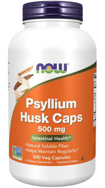 Picture of NOW Psyllium Husk Caps, 500 mg, 500 vcaps
