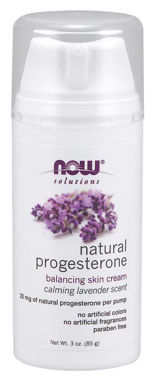 Picture of NOW Solutions Natural Progesterone Balancing Skin Cream, Lavender, 3 oz
