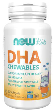 Picture of NOW Kids Chewable DHA, 60 softgels