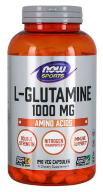 Picture of NOW Sports L-Glutamine, 1000 mg, 240 vcaps