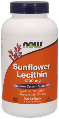 Picture of NOW Sunflower Lecithin, 1200 mg, 200 softgels