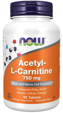 Picture of NOW Acetyl-L-Carnitine, 750 mg , 90 tabs