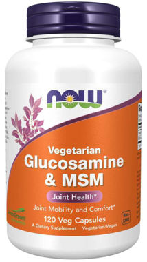 Picture of NOW Vegetarian Glucosamine & MSM, 120 vcaps