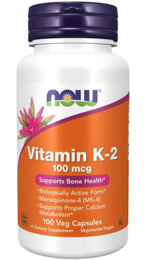 Picture of NOW Vitamin K-2, 100 mcg, 100 vcaps