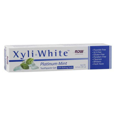 Picture of NOW Solutions Xyli White Platinum Mint Toothpaste Gel with Baking Soda, 6.4 oz