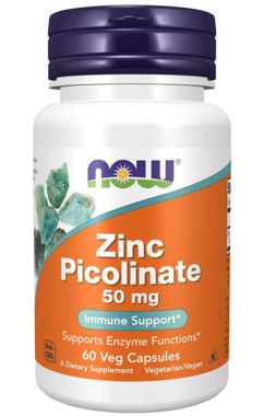 Picture of NOW Zinc Picolinate, 50 mg,  60 vcaps