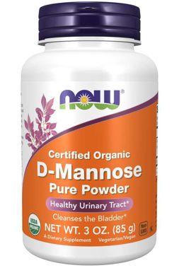 Picture of NOW Certified Organic D-Mannose Pure Powder, 3 oz