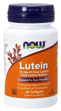 Picture of NOW Lutein, 10 mg, 60 softgels
