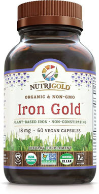Picture of NutriGold Iron Gold, 18 mg, 60 vcaps (TEMPORARY OUT OF STOCK)