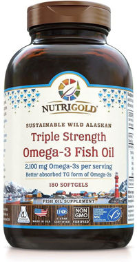 Picture of NutriGold Triple Strength Omega-3 Fish Oil, 180 softgels (TEMPORARILY OUT OF STOCK)