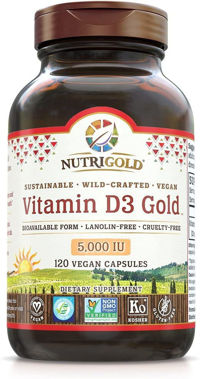 Picture of Nutrigold Vitamin D3 Gold, 5000 IU, 120 vcaps (TEMPORARY OUT OF STOCK)
