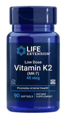 Picture of Life Extension Low-Dose Vitamin K2 MK-7, 45 mcg, 90 softgels