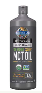 Picture of Garden of Life Dr. Formulated Brain Health 100% Organic Coconut MCT Oil, 32 fl oz