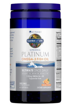 Picture of Garden of Life Minami Supercritical Platinum Omega-3 Fish Oil, 60 softgels