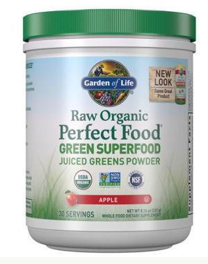 Picture of Garden of Life Raw Organic Perfect Food Green SuperFood,  Apple,  8.14 oz powder