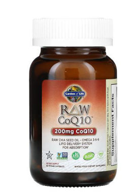 Picture of Garden of Life Raw CoQ10, 200 mg, 60 vegan capsules