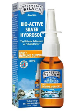 Picture of Sovereign Silver Bio-Active Silver Hydrosol Immune Support, Vertical Spray, 1 fl oz